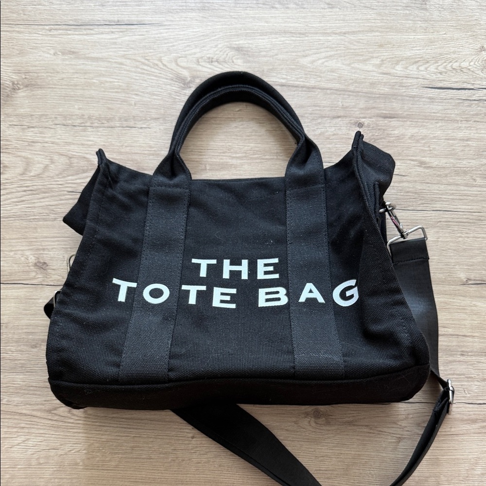 Black Canvas Tote Bag